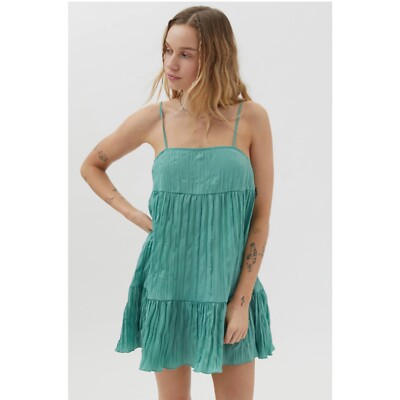 green tiered mini dress Baby and Toddler Long-Sleeve Twirl Dress - Basil Green| 100% Organic main image 1