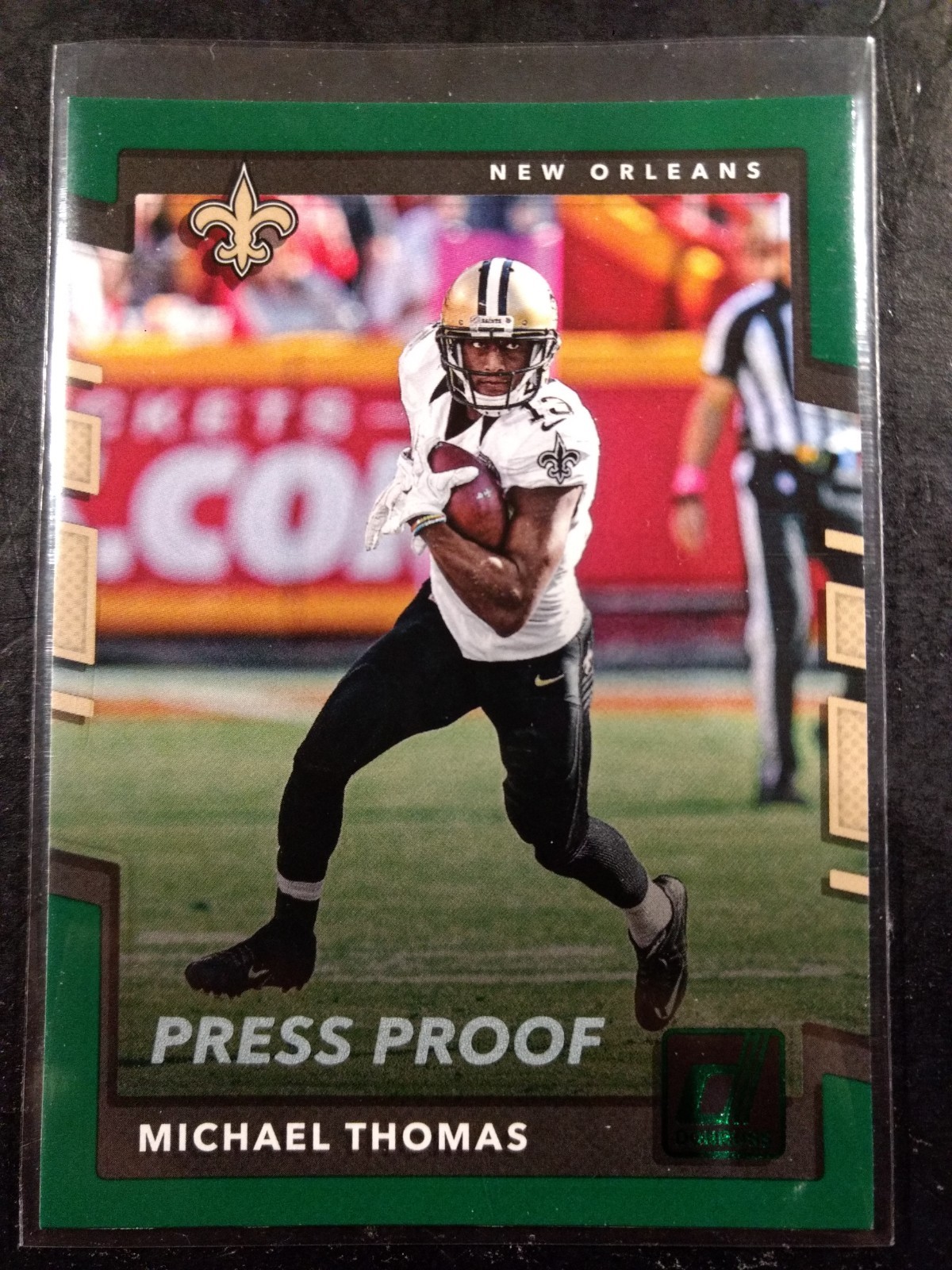 MICHAEL THOMAS 2017 Panini Donruss Press Proof Green #16 NEW ORLEANS SAINTS