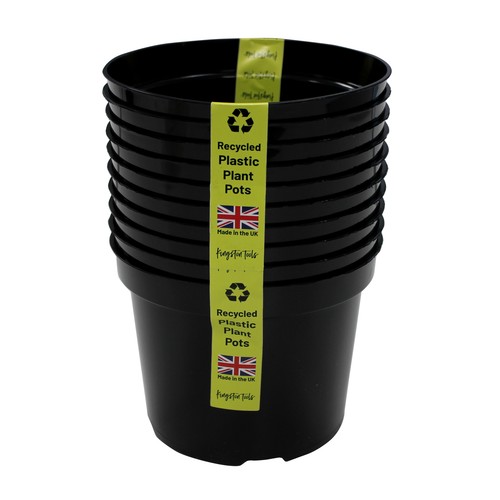 10x Premium Recycled Plastic Plant Pots 1L, 2L, 3L, 4L, 5x 10L, 15L, 3x20L Black - Picture 7 of 24