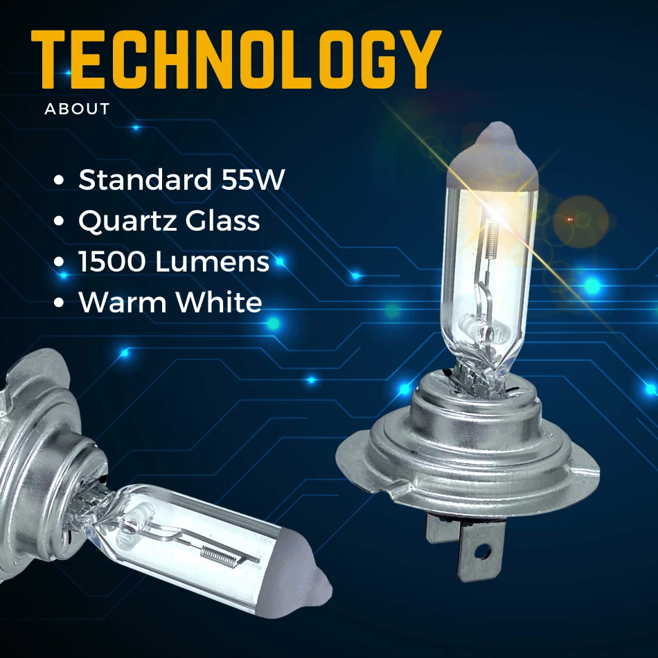 Fits Citroen Dispatch Mk3 55w Headlight Halogen Original Dipped Low Beam Bulbs - image 3 of 4