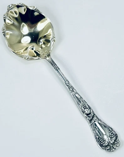 Vintage Towle R Blackinton Sterling Gravy Ladle in Verona Pattern Grape No Mono