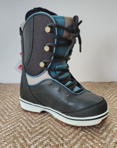 Botas de snowboard VANS Ferra para mujer talla 8,5 gris oscuro azul (S16) - Imagen 5 de 15
