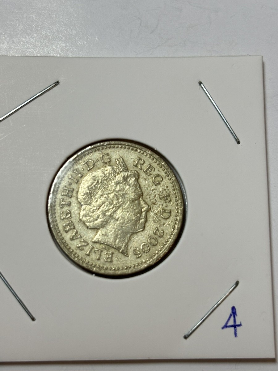 Pièce De 1 Livre Sterling 2005 – Royaume-Uni – Défauts De Frappe – EBC