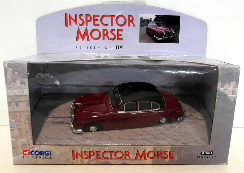 Corgi 1/43 scale Diecast - 01803 Jaguar Mk2 2.4 Inspector Morse maroon - Image 3 of 3