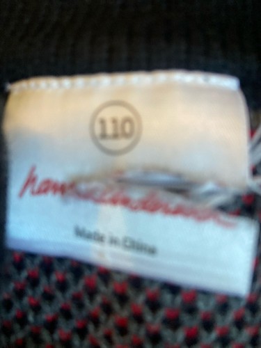 Hanna Anderson Nordic Sweater Size 110 Black Grey Red Snowflakes Very Good Cond. - Picture 4 of 4