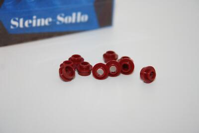 Lego (c) 10x runde Platte - 1x1 - dunkelrot - 85861 - dark red  plate round
