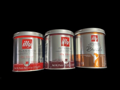 Illy Brazile Arabic Blend Intenso 4.4oz Lot Of 3 Set 