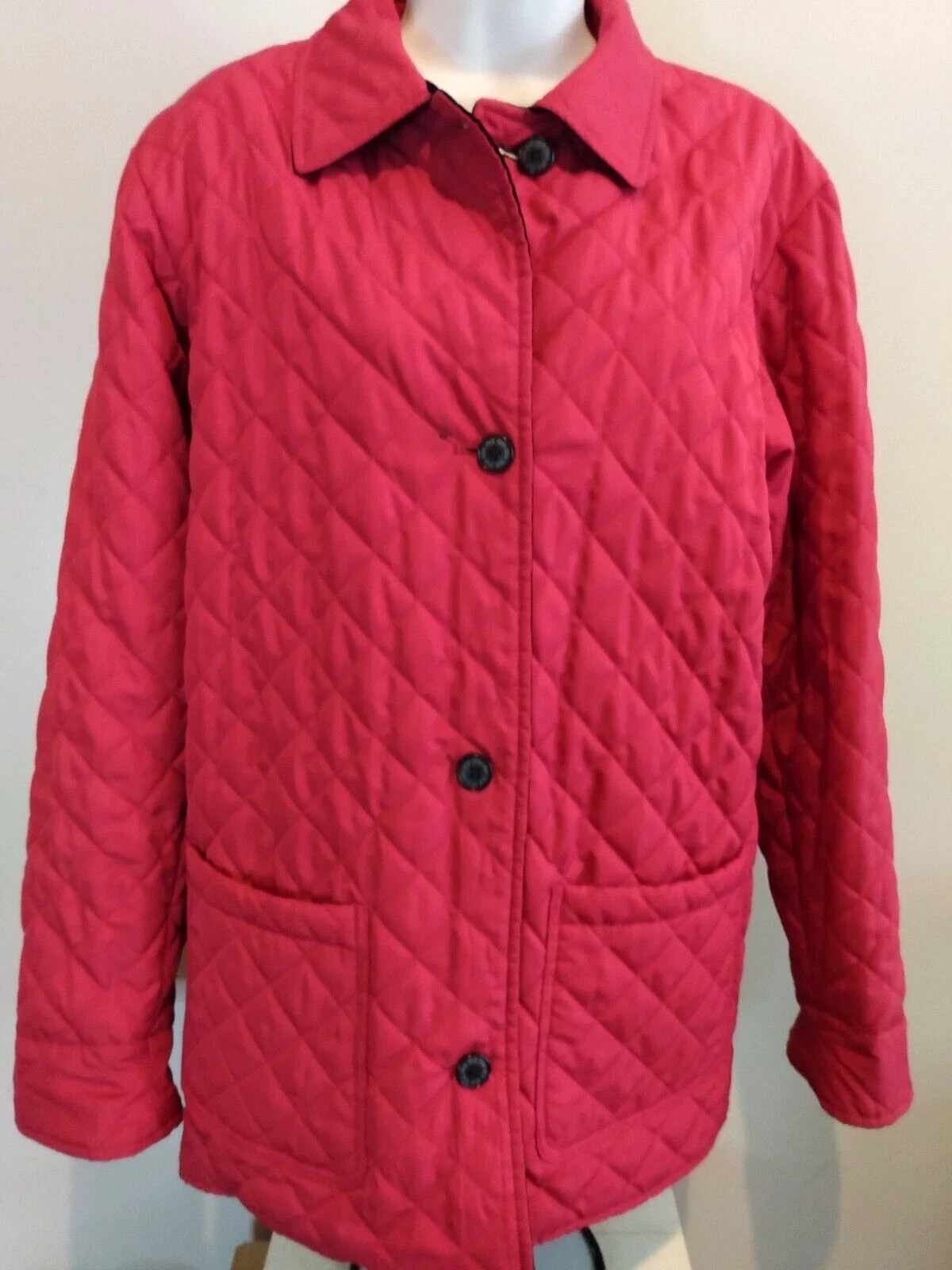 Drizzle D2 Reversible Quilted Red/Black Snow/Ski Weatherized Jacket Women Small