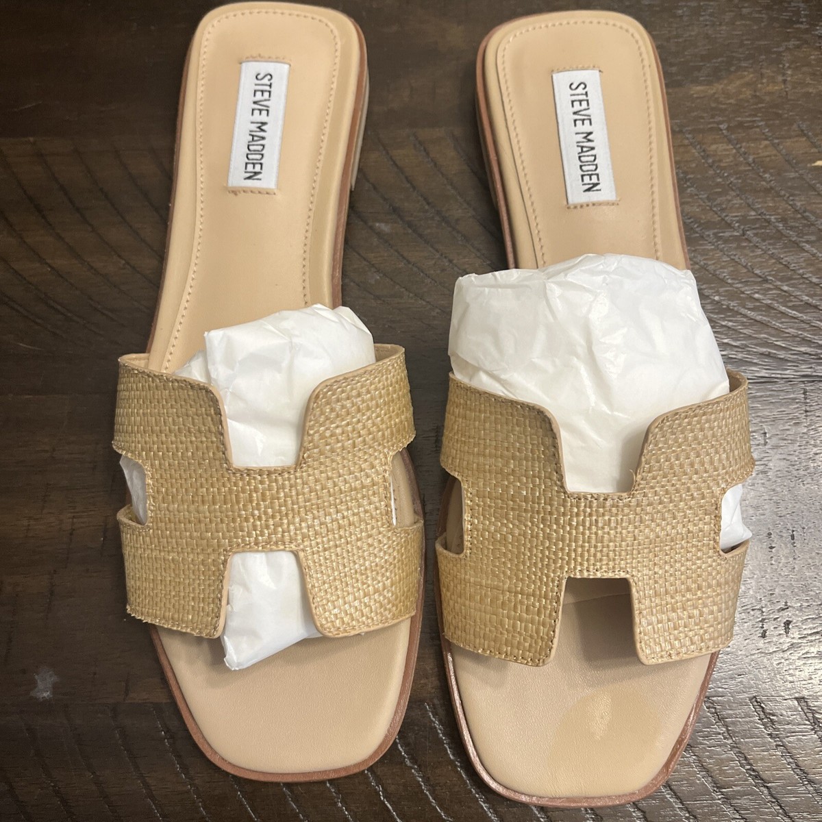 ★Steve Madden★ベスト商品★HADYN RAFFIA★サンダル HADYN Crochet Raffia Women's Designer Sandal – Steve Madden