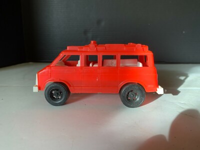 Vintage Strombecker Plastic Red Rescue Van