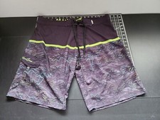 Maui and Sons Stretch Swim Trunks tropical Palm Surf Shorts SIZE 38 CHECK PICS