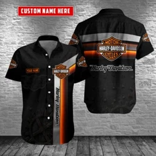 Personalized Harley Motor Racing Davidson Casual Button Down Shirt Unisex Adults