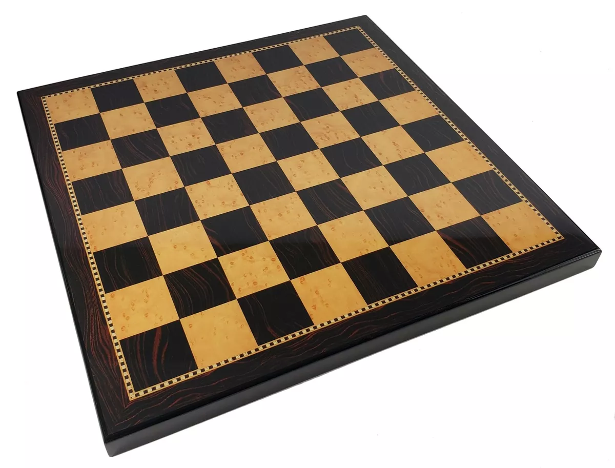 Signature Contemporary VI Luxury Chess board - TIGER EBONY / BIRD'S EYE  MAPLE - 2.5 Squares