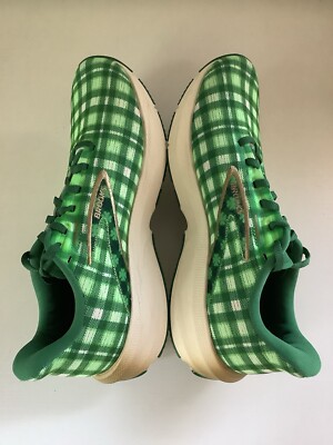 Brooks Green shamrock Pattern Running Shoes with Orange-Trim Laces Brooks Ghost 15  main image 2
