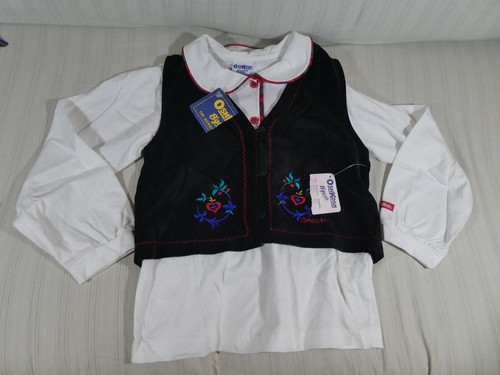 NWT Vintage 90s OshKosh BGosh Kids 5/6 Winter Fleece Vest & Skirt Winter NEW T2 - Picture 9 of 19