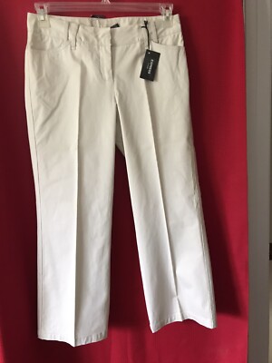 Express V-Kini Beige Pants Stretch  5/6 NWT
