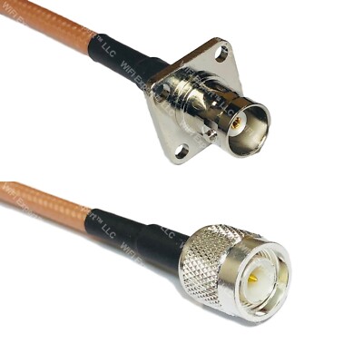 RG400 BNC Flange Female to TNC MALE RF Cable FAST-SHIP LOT
