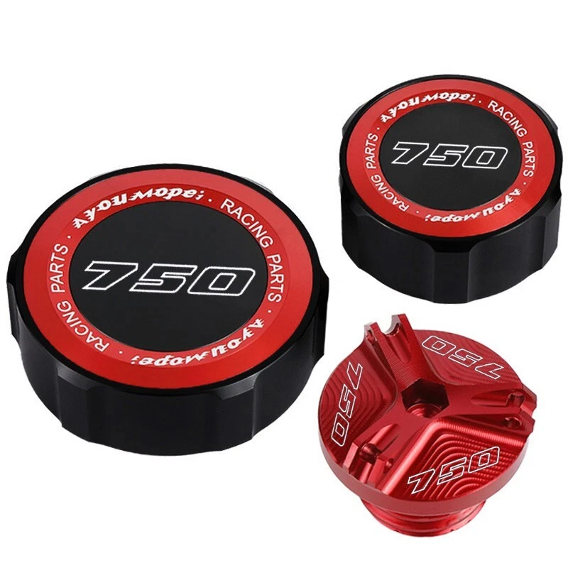 Tapa de llenado de aceite de cubierta de depósito de líquido de frenos delantero trasero para KAWASAKI Z750 Z 750 Foto 3 de 4