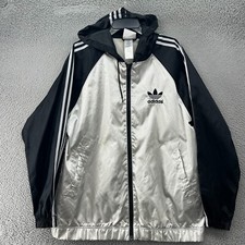 Adidas Originals Jacket Mens Large Grey Black...