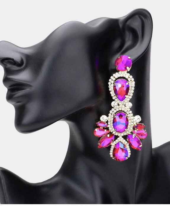 Magenta pink deals earrings
