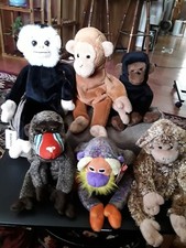 Ty Beanie Babies Monkey Lot of 6 Plush some w tags