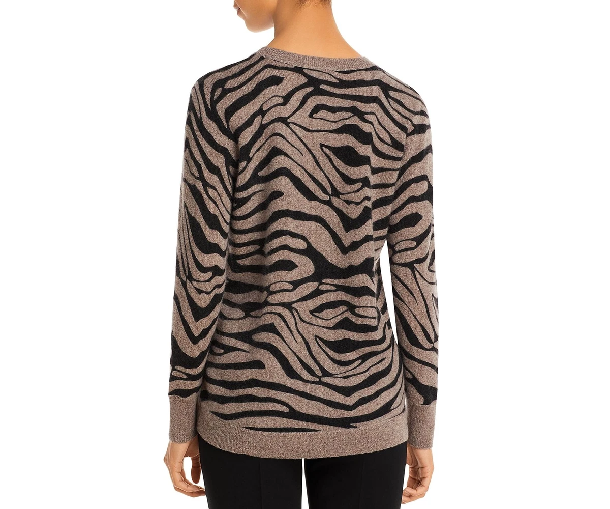 Animal print cashmere sweater cheap