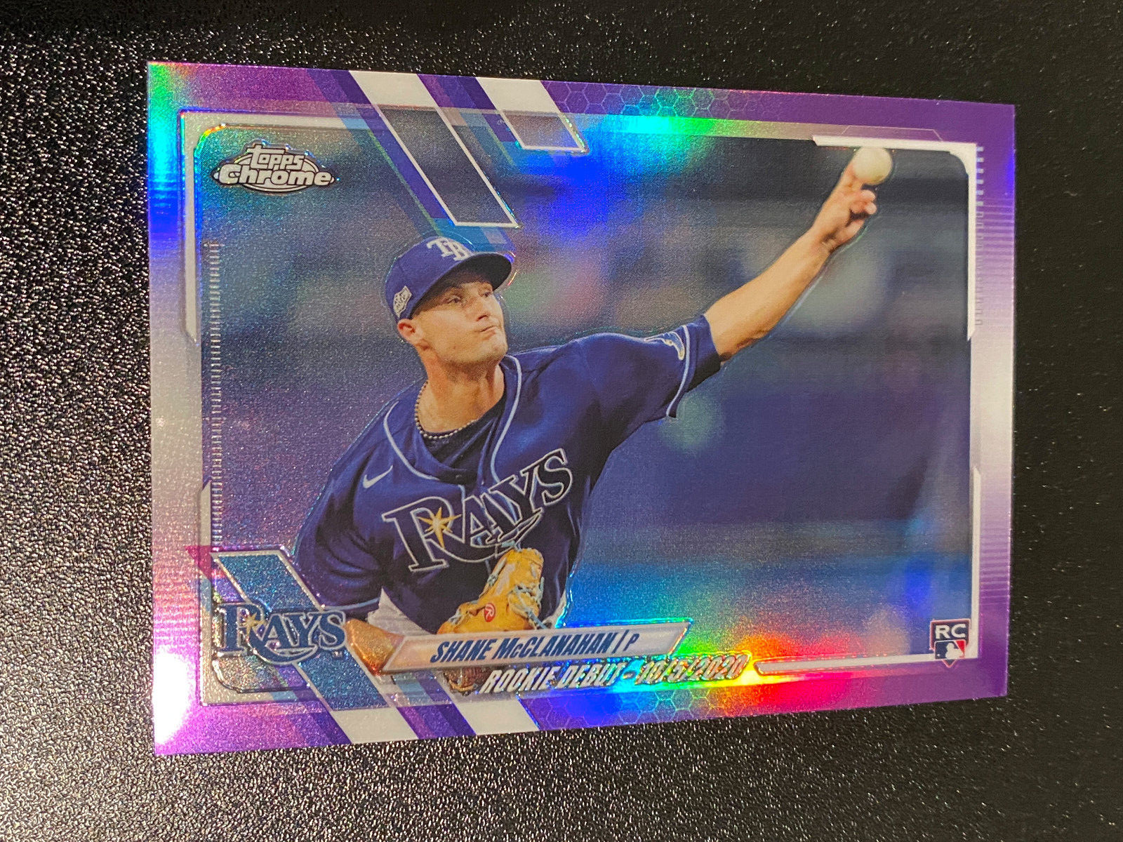 2021 Topps Chrome Update Shane McClanahan Purple Refractor Rookie RC #USC85 Rays