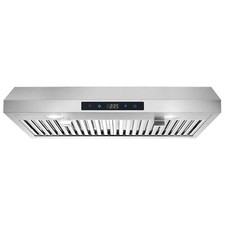 30 inch Kitchen Under Cabinet Range Hood 3-Speed 600CFM Vent w/LED Touch Panel