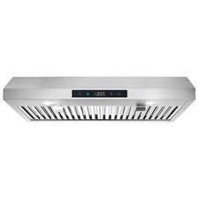 30 inch Kitchen Under Cabinet Range Hood 3-Speed 600CFM Vent w/LED Touch Panel