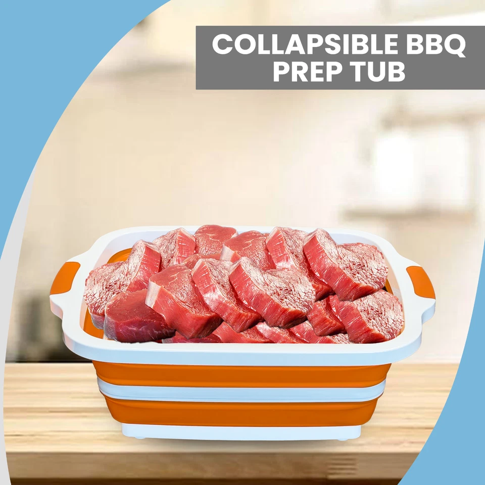 HAVENITY BBQ Prep Bab, Tabla de cortar multifuncional para camping de 16L y 8L con tapa Foto 4 de 4