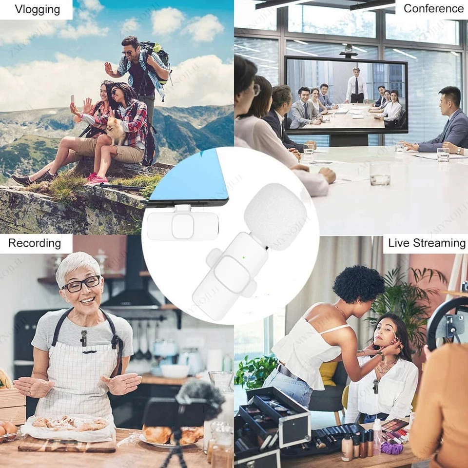 New Wireless Lavalier Microphone Portable Audio Video Recording Mini Microphone - Image 4 of 4