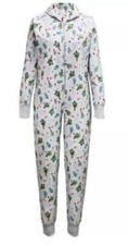 NWT Family Pajamas Matching Men's Festive Trees One Piece Medium