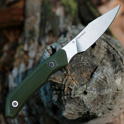 KS1882 Kershaw Deschutes Caper D2 Clip Point Blade Rubber Handle GFN Sheath