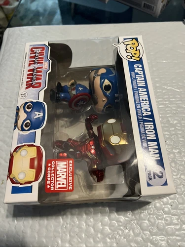 Funko Pop Marvel Collector Corps Civil War Captain America / Iron Man 2 Pack