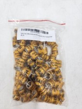 100pcs Identify Dove Rings Aluminum Plastic Leg Rings Pigeon Bands Gold 2023