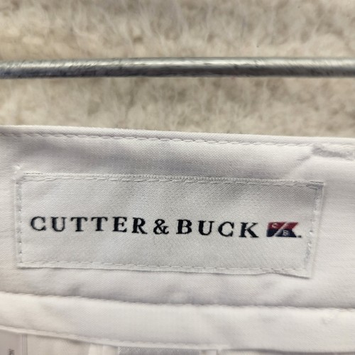 Cutter And Buck Chino Golf Shorts Mens 38 White 9" Inseam Flat Front *Stains - Picture 13 of 20