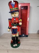 Vintage Kurt S. Adler 15" Snowman Nutcracker Drummer Boy Soldier In Box