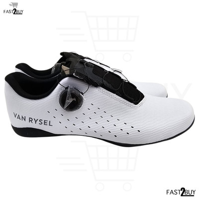 Van Rysel Rennradschuhe Weiß Schwarz Gr. 40 mit BOA Drehverschluss
