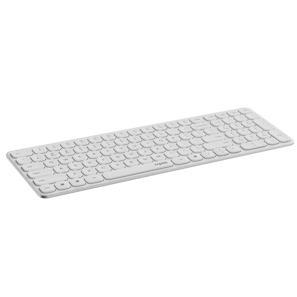 Rapoo E9310M Tastatur | Weiß QWERTZ DE Bluetooth 2,4GHz kabellos ultraflach USB - Bild 2 von 4