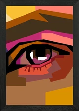 Eye 019 Pop Art Framed Wall Art Poster Canvas Print Picture