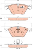 TRW Bremsbelagsatz Scheibenbremse Cotec GDB1882 FüR BMW F11 F10 ATE 5Er Touring