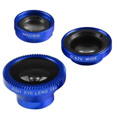Phone Camera Lens Kit Magnetic 180 Fisheye Lens 0.67xWide Angle 10X Macro Lens f