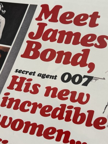 Vintage James Bond From Russia With Love POSTER 007 Large MINT Original 1993 - Bild 2 von 2