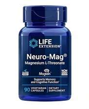 Life Extension Neuro-Mag,Magnesium L-Threonate,90 Vegetarian Capsules