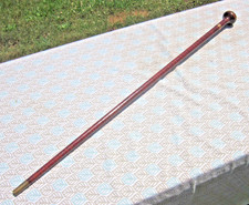 FABULOUS ANTIQUE 1850s VICTORIAN WALKING STICK CANE TIGER MAPLE SHAFT 10KT GOLD