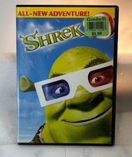 Shrek 3-D (DVD, 2007) With Case & Lenticular CoverArt, Tested *NO GLASSES*
