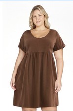 Terra And Sky Women’s Cinnamon Stick Babydoll Dress Size 2X NWT
