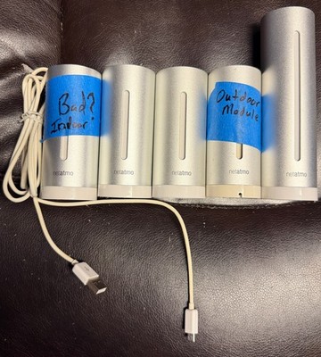 Netatmo Weather Station-1 Outdoor/3 Indoor Modules +1 Bad Indoor-USED - TESTED