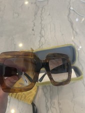 Gucci Women Sunglasses Havana Brown Gradient Square GG0036S 004 NEW AUTHENTIC