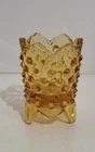 Vintage Fenton Hobnail Colonial Amber Toothpick Holder